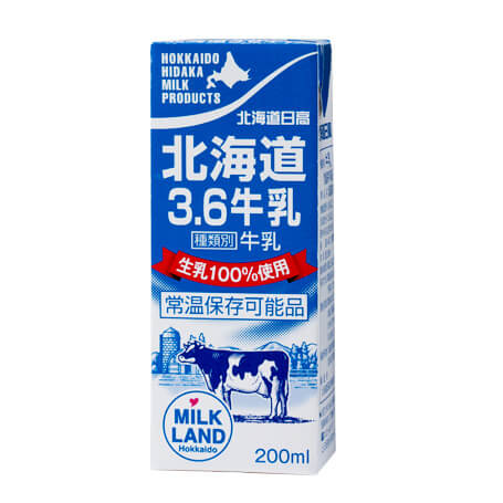 北海道日高 北海道 3.6牛乳 200ml
